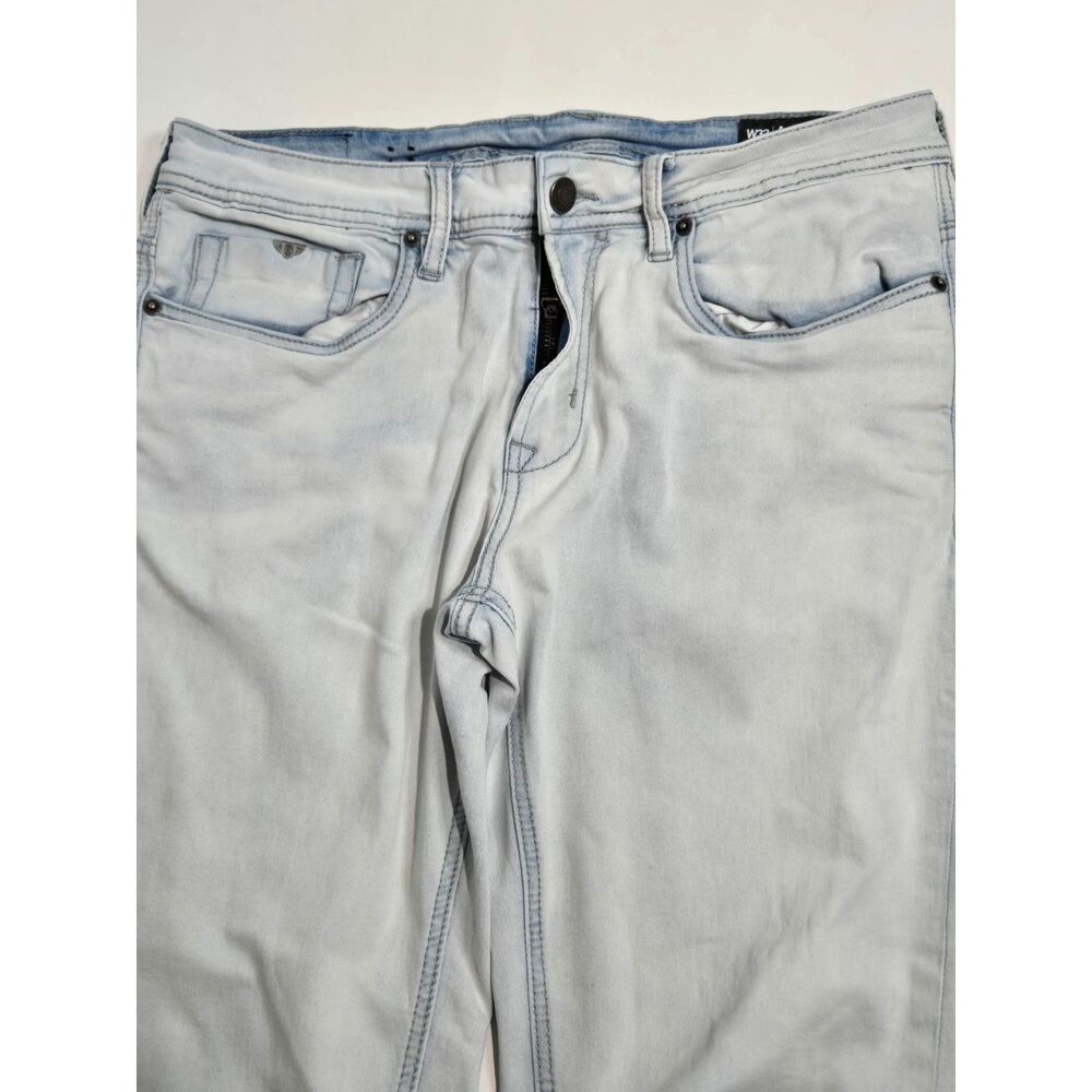 Buffalo David Bitton Ash-X Slim Stretch Jeans | Men's Size 33x32 | Light Gray - Picture 3 of 14